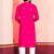 Pink Embroidered Faux Rayon navratri special kurta pyjama