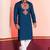 Blue Faux Rayon Embroidered navratri collection kurta set
