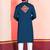 Blue Faux Rayon Embroidered navratri collection kurta set