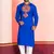 Blue Faux Rayon Embroidered navratri collection kurta set