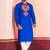 Blue Faux Rayon Embroidered navratri collection kurta set
