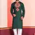 Green Faux Rayon Embroidered navratri collection kurta set