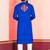 Blue Faux Rayon Embroidered navratri collection kurta set