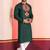 Green Faux Rayon Embroidered navratri collection kurta set