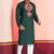 Green Faux Rayon Embroidered navratri collection kurta set