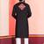 Black Faux Rayon Embroidered navratri collection kurta set