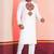 White Faux Rayon Embroidered navratri collection kurta set