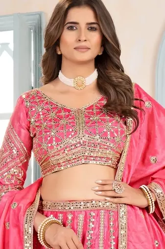 BABY PINK sequin EMBROIDERED LEHENGA CHOLI