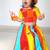 Multicoloured embroidered cotton lehenga