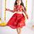 Red embroidered cotton lehenga