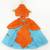 Orange embroidered cotton lehenga