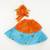 Orange embroidered cotton lehenga