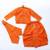 Orange plain cotton dhoti kurta set