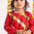 Red & yellow embroidered cotton dhoti kurta set