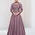 Mauve embroidered vichitra silk free size stitched anarkali salwar suit