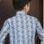 Blue jackard sherwani with silk dupion pajama for kids