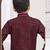 Marron imported silk sherwani with silk dupion dhoti for kids