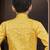 Yellow champion silk sherwani with silk dupion pajama for kids