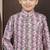 Multcolor jackard sherwani with silk dupion pajama for kids