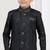 Black siyara jackard sherwani with silk dupion pajama for kids
