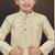 Yellow kasak zari jackard & banarasi silk indo western with silk dupion pajama for kids