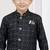 Black champion silk sherwani with silk dupion pajama for kids