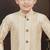 White power silk indo western with silk dupion pajama for kids