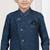 Blue kasak zari jackard & banarasi silk sherwani with silk dupion pajama for kids