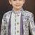 White jackard & banarasi silk indo western with silk dupion dhoti for kids