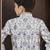 White jackard & banarasi silk indo western with silk dupion dhoti for kids
