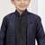 Black banarasi silk indo western with silk dupion pajama for kids