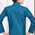 Blue banarasi silk sherwani with silk dupion pajama for kids