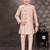 Pink banarasi silk sherwani with silk dupion pajama for kids