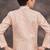 Pink banarasi silk sherwani with silk dupion pajama for kids