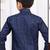 Blue champion silk & banarasi silk indo western with silk dupion pajama for kids