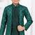 Green champion silk & banarasi silk indo western with silk dupion pajama for kids