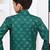 Green champion silk & banarasi silk indo western with silk dupion pajama for kids