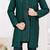 Green banarasi silk indo western with silk dupion pajama for kids