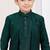 Green banarasi silk indo western with silk dupion pajama for kids