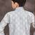 Blue jackard & banarasi silk indo western with silk dupion pajama for kids