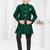 Green banarasi silk sherwani with silk dupion pajama for kids
