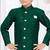 Green banarasi silk sherwani with silk dupion pajama for kids