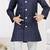 Blue champion silk sherwani with silk dupion pajama for kids