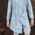 Blue pure silk sherwani with silk dupion pajama for kids