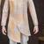 Orange pure silk sherwani with silk dupion pajama for kids