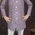 Purple jackard sherwani with silk dupion pajama for kids