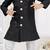 Black kasak zari jackard sherwani with silk dupion pajama for kids