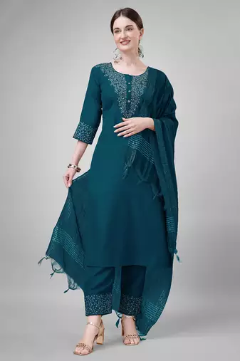 Designer ethnic set kurta, pant set for women for casual and festive wear