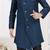 Blue kasak zari jackard & banarasi silk sherwani with silk dupion pajama for kids