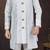 White power silk indo western with silk dupion pajama for kids